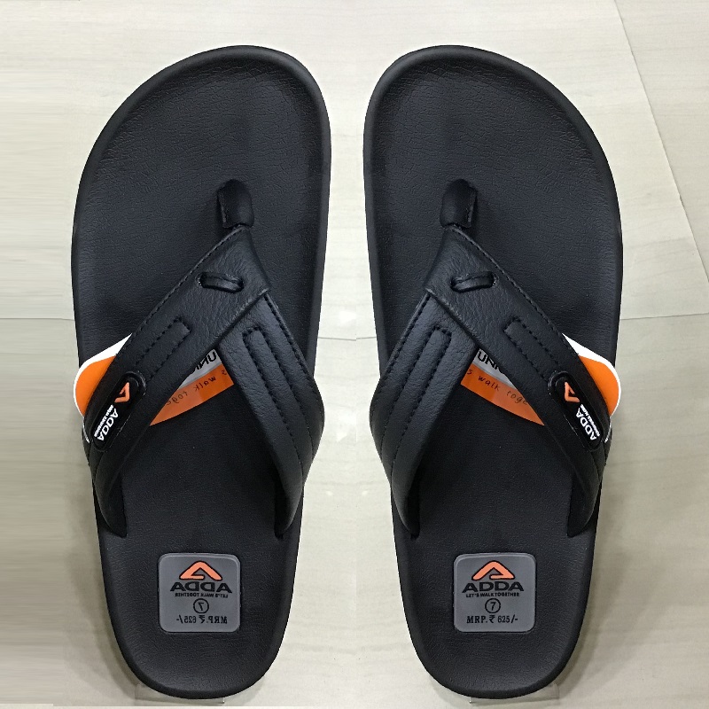 Adda Brand Men's My-Senate-222 New Flipflop Slippers Scoll (Grey) ::  RAJASHOES-happymobile.vn